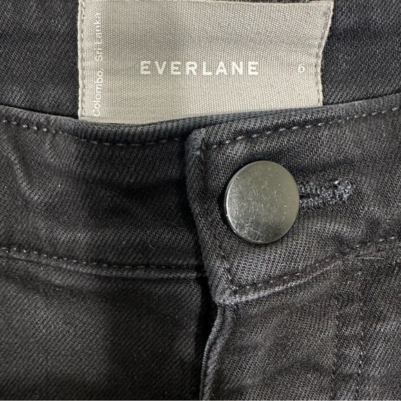 EVERLANE STRAIGHT LEG CROP BLACK JEANS SIZE 6 - Picture 10 of 15